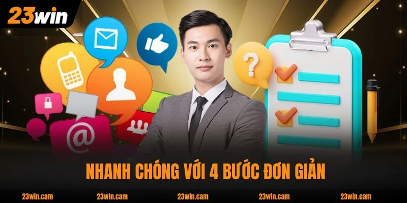 Đăng nhập 23WIN nhanh với 4 bước đơn giản