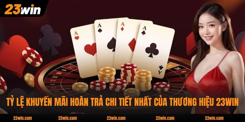 Tỷ lệ khuyến mãi hoàn trả chi tiết nhất của thương hiệu 23WIN